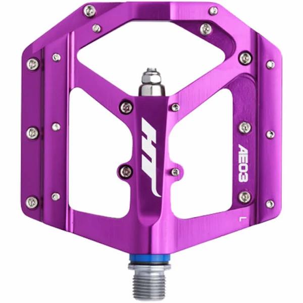 HT AE03 Evo+ Platform BMX Pedals, Purple