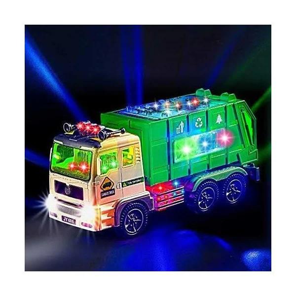 Toy Garbage Truck For Kids with 4D Lights and Sounds - Battery