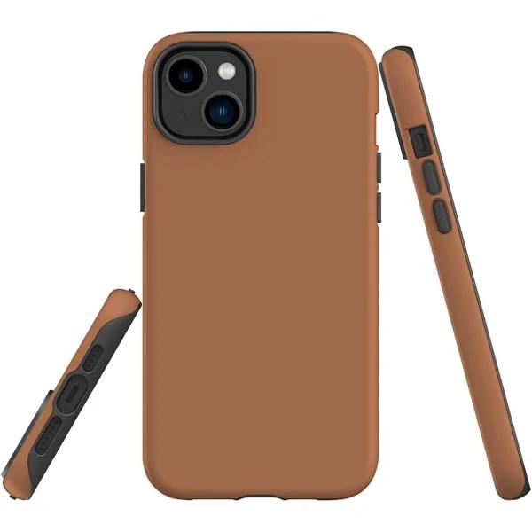 WOYC iPhone 14 Case Tough Protective Cover, Brown