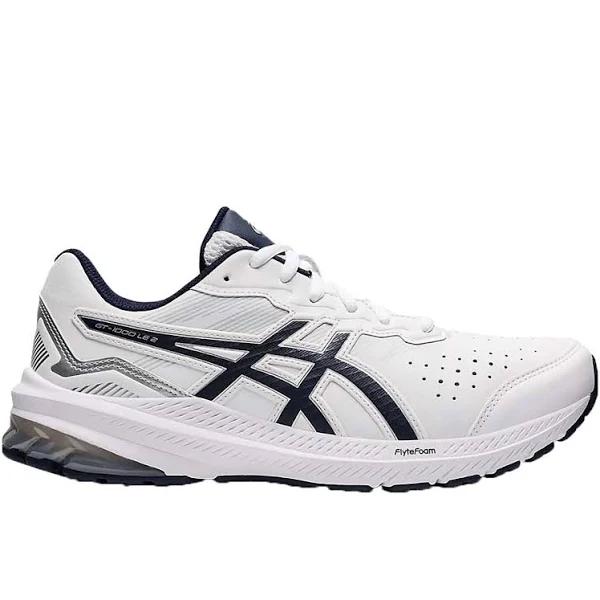 ASICS Men's GT-1000 Leather 2 (2E Wide) - White/Midnight 14