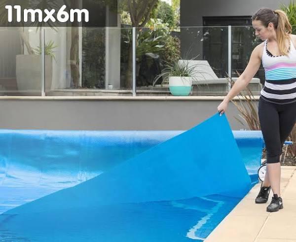 500 Micron Solar Swimming Pool Cover 11m x 6.2m - Blue