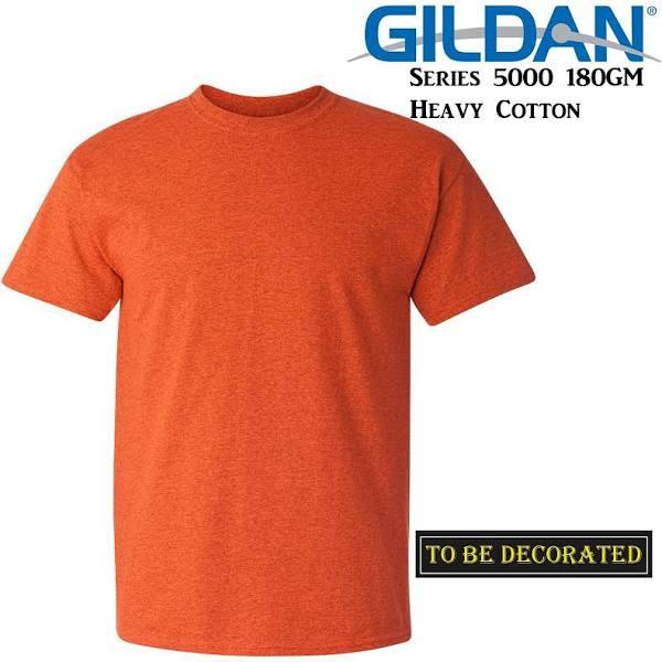 Gildan T-Shirt Antique Orange Tee S M L XL 2XL Men's Heavy Cotton L