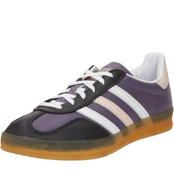 Adidas Originals Gazelle Indoor Sneakers in Purple And White