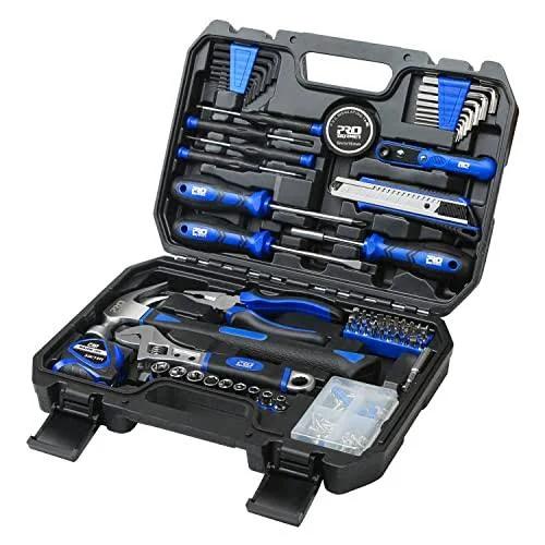 120-Piece Home Repair Tool Set - PROSTORMER General Household Tool Kit With Tool Box Storage Case For House, Office, Dorm and Apartment