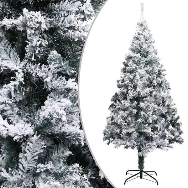 vidaXL Artificial Christmas Tree With Flocked Snow Green 400cm PVC