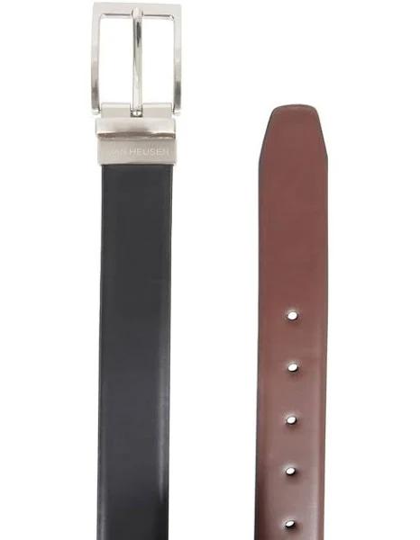 Van Heusen Pin Buckle Flex Stretch Revers Belts in Black/Brown Black 44