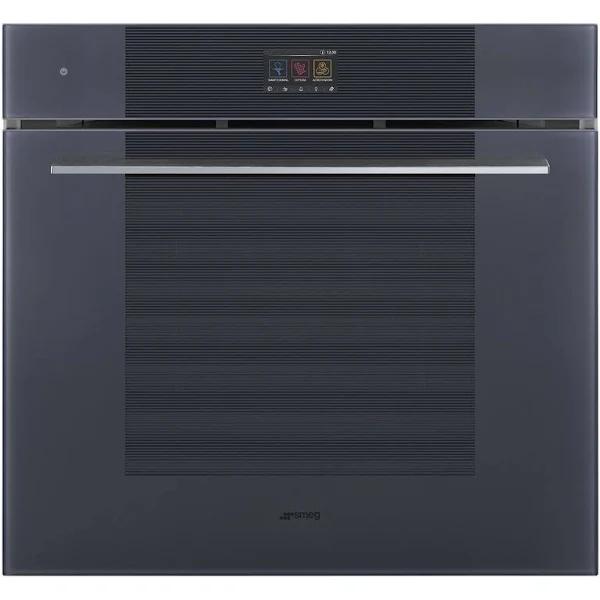 Smeg Linea 76cm Pyro Oven - Neptune Grey SOPA3104TPG | Bing Lee