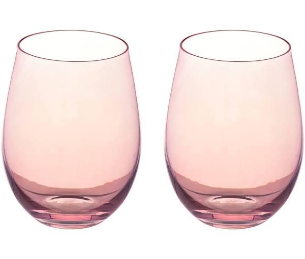 Maxwell & Williams Glamour Stemless Glass 560ml Set of 2 Pink Gift Set