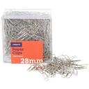 J.Burrows 28mm Paper Clips Silver 1100 Pack