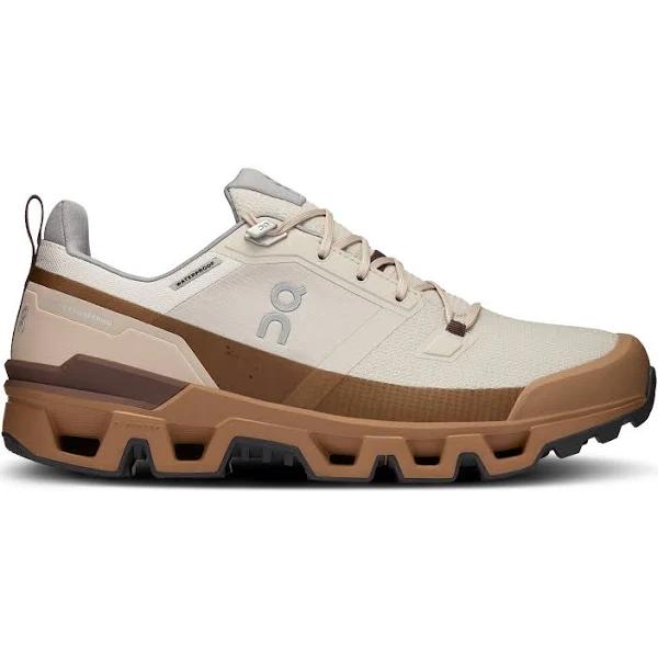 On off-white & Brown Cloudwander Waterproof Sneakers