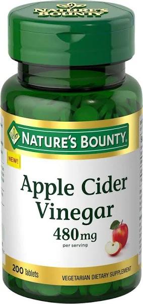 Nature's Bounty Apple Cider Vinegar 480mg 200 Tablets