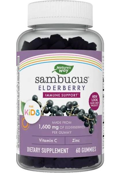 Nature's Way Sambucus Gummies For Kids Standardized Elderberry 60