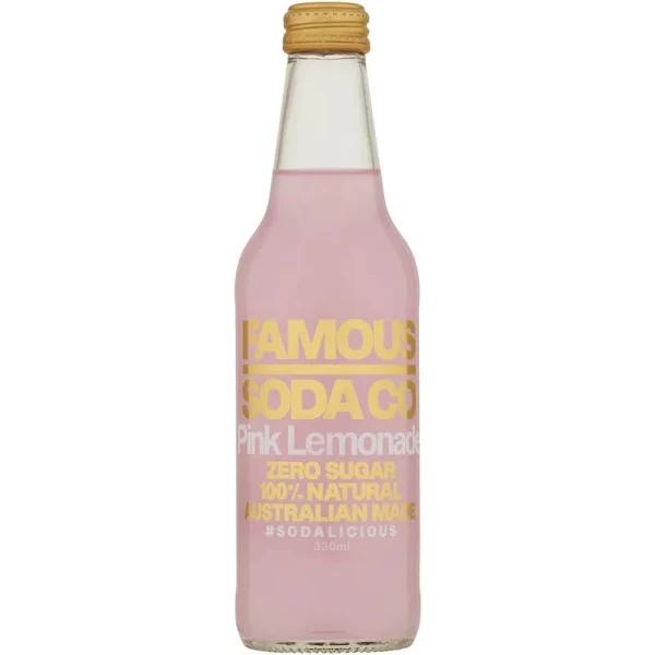 Famous Soda Co Pink Lemonade 330ml