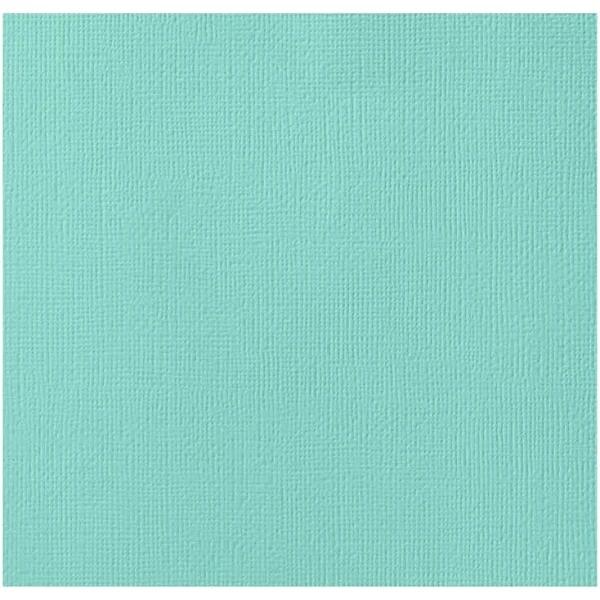 American Crafts Textured Cardstock 12"X12"-Seafoam