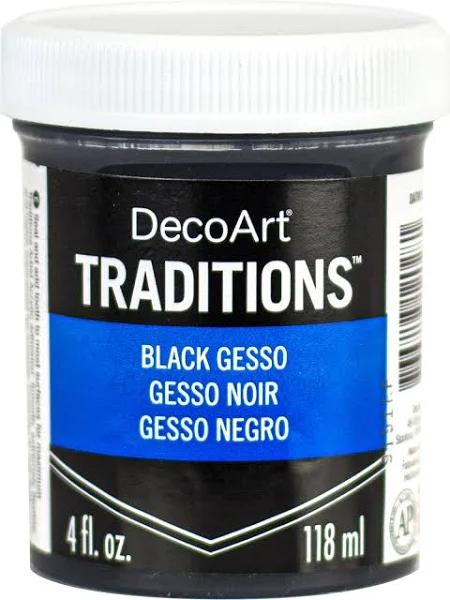 Deco Art - Traditions Artist Acrylic Gesso 4oz - Black