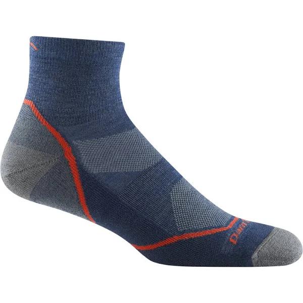 Darn Tough Men's Hiker 1/4 Sock Cushion Denim