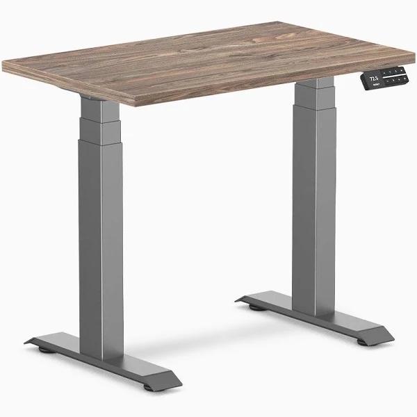 Desky Dual Mini Sit Stand Desk - Natural Walnut 800 x 500