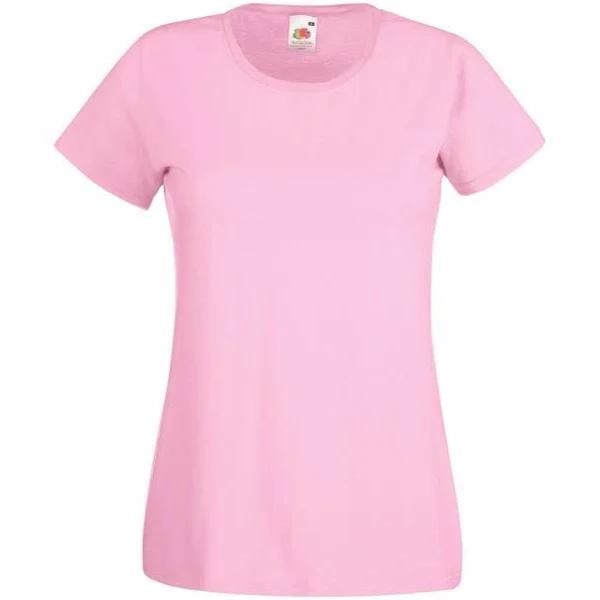 Fruit of The Loom Ladies/Womens Lady-Fit Valueweight Short Sleeve T-Shirt Light Pink S