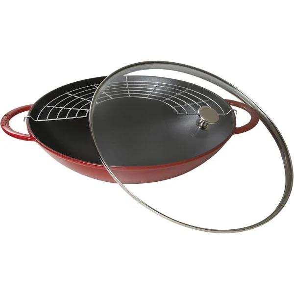 Staub Wok 37cm Cherry Red