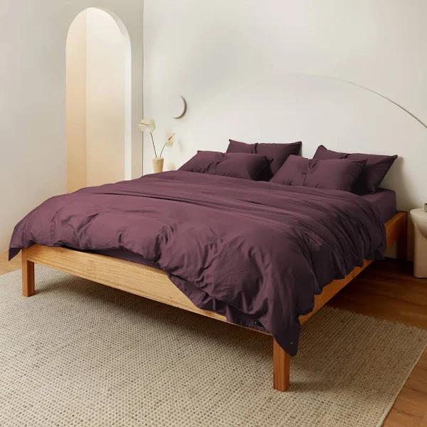 Eden Cotton | Eggplant Quilt Cover | Queen | Sheet Society