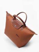 Handbag M Le Pliage Green Cognac Longchamp