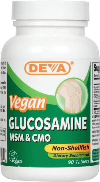 Deva Vegan Glucosamine MSM & CMO - 90 Tablets