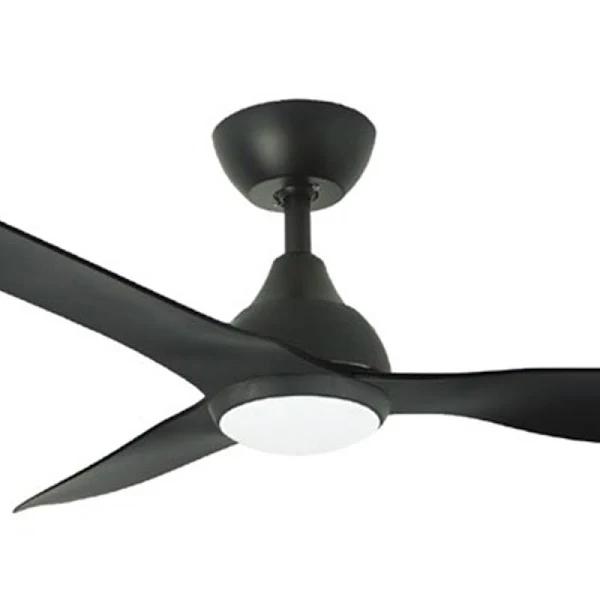 Martec Avoca 48" 3 ABS Blade Smart Wi-Fi DC Ceiling Fan with Remote Control and 20W Tri-Colour LED-Matt Black