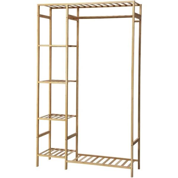 Oikiture Open Wardrobe Rack Hanging Storage Shelves