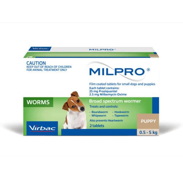 Milpro 24 Tablets Broad Spectrum Wormer For Puppies 0.5 - 10kg