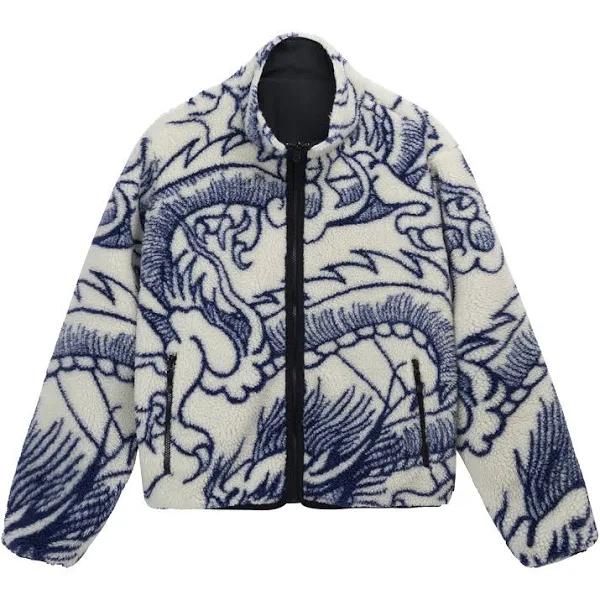 Stussy Dragon Sherpa Jacket Natural