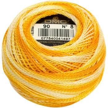 DMC Pearl Cotton Ball Size 8 87yd Variegated Yellow