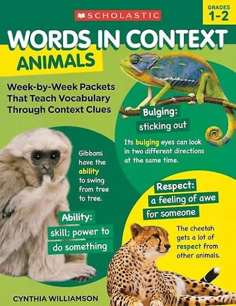 Words in Context: Animals: Week-by-Week Packets That Teach Vocabulary Through Context Clues