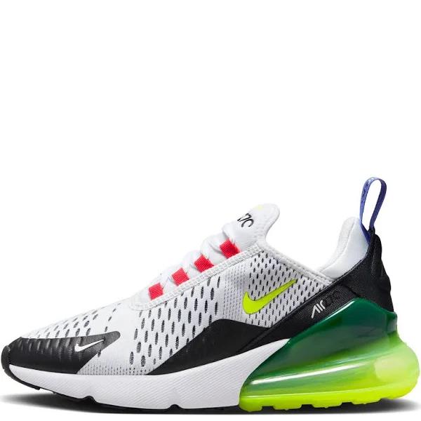 Nike Air Max 270 Womens White Volt Siren Red Shoes - Size 10 - White/volt/light ultramarine/siren Red