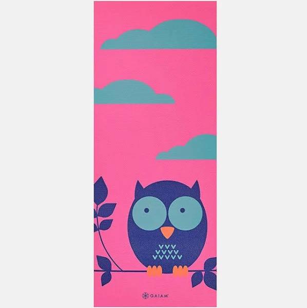 Gaiam Kids Yoga Mat Pink Owl