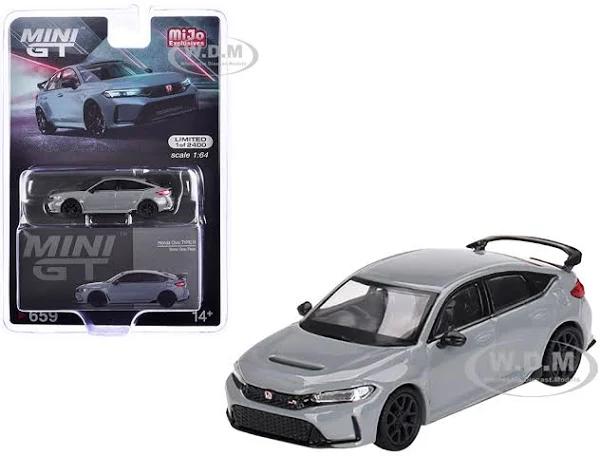 Mini GT 1:64 Honda Civic Type R 2023 Sonic Gray Pearl MGT00659