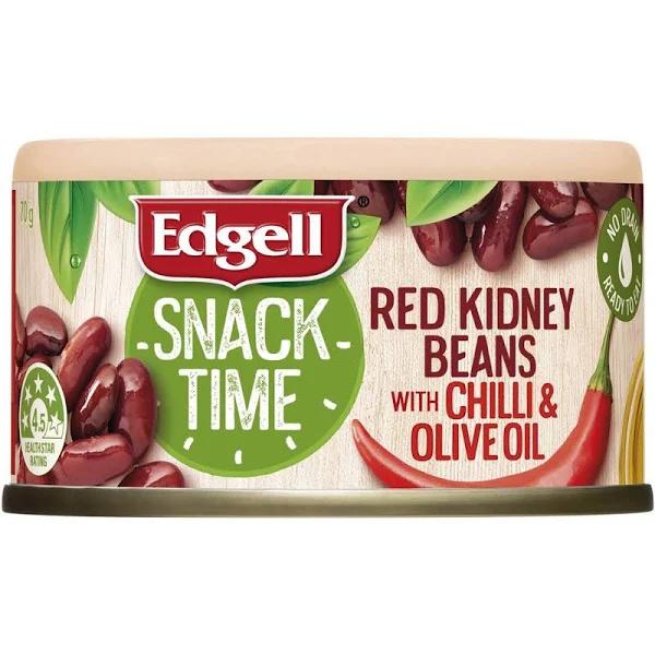 Edgell Snack Time Red Kidney Beans With Chilli & Olive Oil