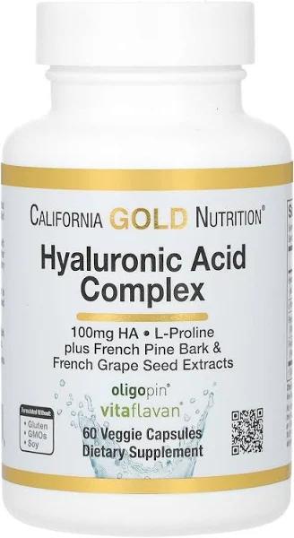 California Gold Nutrition, Hyaluronic Acid Complex, 60 Veggie Capsules