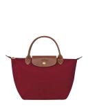 Longchamp Le Pliage Medium Nylon Short Handle Tote Red