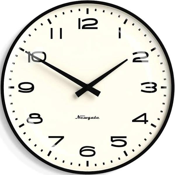 Newgate Radio City Matte Black Wall Clock