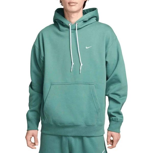 Nike Men's Solo Swoosh Fleece Pullover Hoodie Green