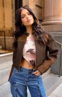 Lioness - Women's Brown Jackets - Nueve Biker Jacket - Size XS at The Iconic