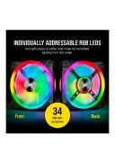 140mm Corsair iCUE QL140 RGB PWM Dual Fan Pack with Lighting Node Core