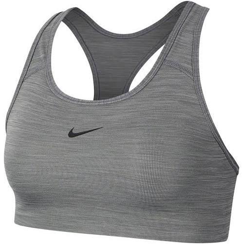 Nike Swoosh Medium Support Padded Sports Bra Grey L Woman