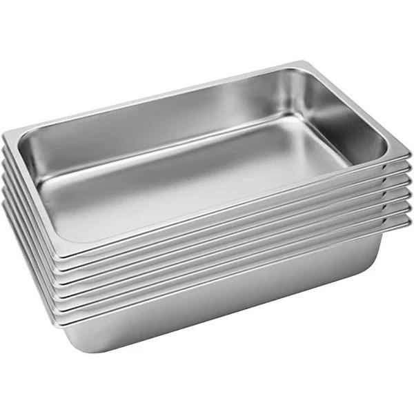 SOGA 6x Gastronorm GN Pan Full Size 1/1 GN Pan 10cm Deep Stainless Steel Tray