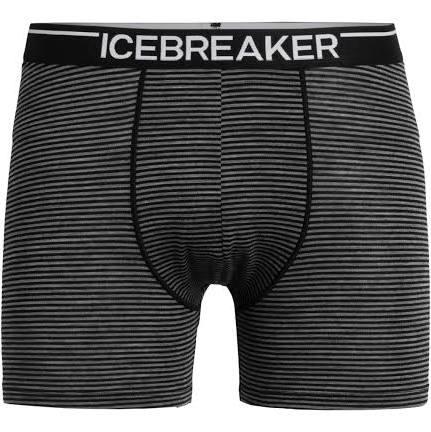 Icebreaker Anatomica Boxers - Stripe Gritstone Heather