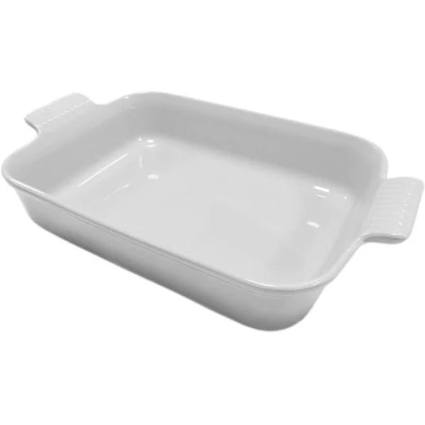 Le Creuset Stoneware Heritage Rectangular Dish 32cm - 4L White