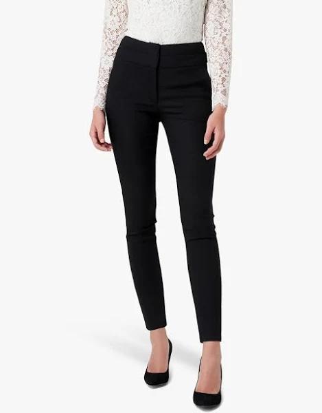 Forever New Georgia High Waist Full Length Pants Black 6