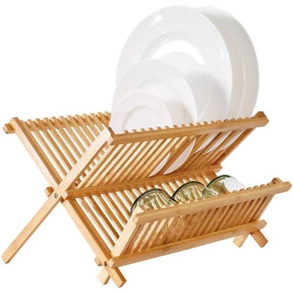 Scullery Bamboo Folding Dish Rack Size 39.5X25.5X32cm