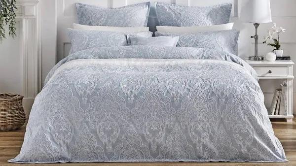 L'Avenue Helina Powder Blue Quilt Cover Set - Double