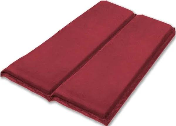 Bargene Double Self Inflating Mattress Sleeping Sedue Mat Air Bed Camping Camp Hiking Joinable - Red